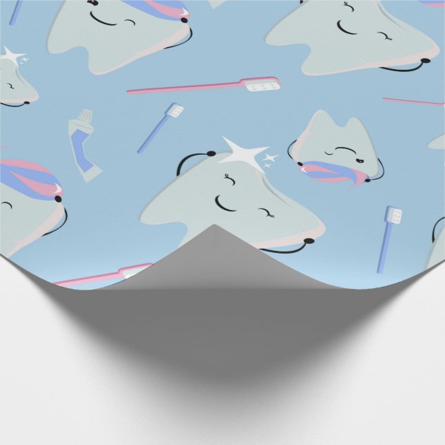 Cute Tooth Wrapping Paper (Corner)
