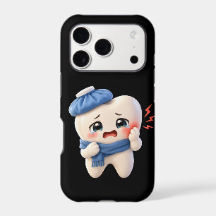Cute Toothache Tooth Black Phone Case
