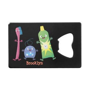 Cute toothbrush toothpaste dental floss cartoon