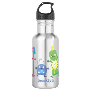 Cute toothbrush toothpaste dental floss cartoon 532 ml water bottle