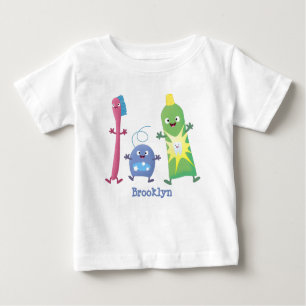 Cute toothbrush toothpaste dental floss cartoon baby T-Shirt