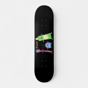 Cute toothbrush toothpaste dental floss cartoon skateboard