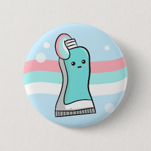 Cute Toothpaste Prefers to Be Hugged Lightly 6 Cm Round Badge