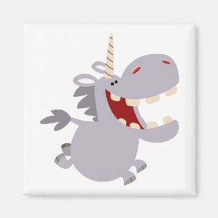 Cute Toothy Cartoon Unicorn Magnet
