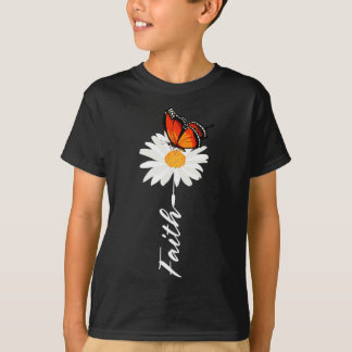 cute tops for women faith butterfly garden daisy