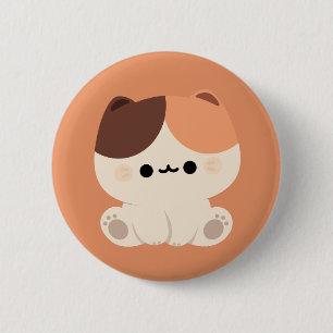 Cute Tortie Cat 6 Cm Round Badge