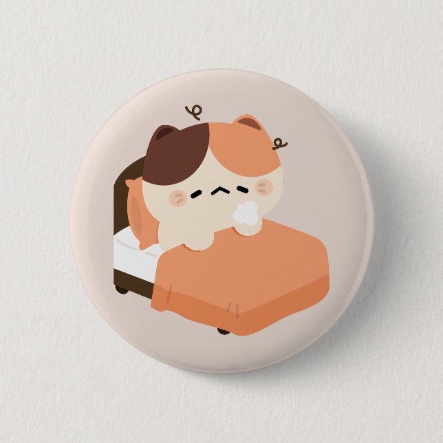 Cute Tortie Cat  6 Cm Round Badge (Front)