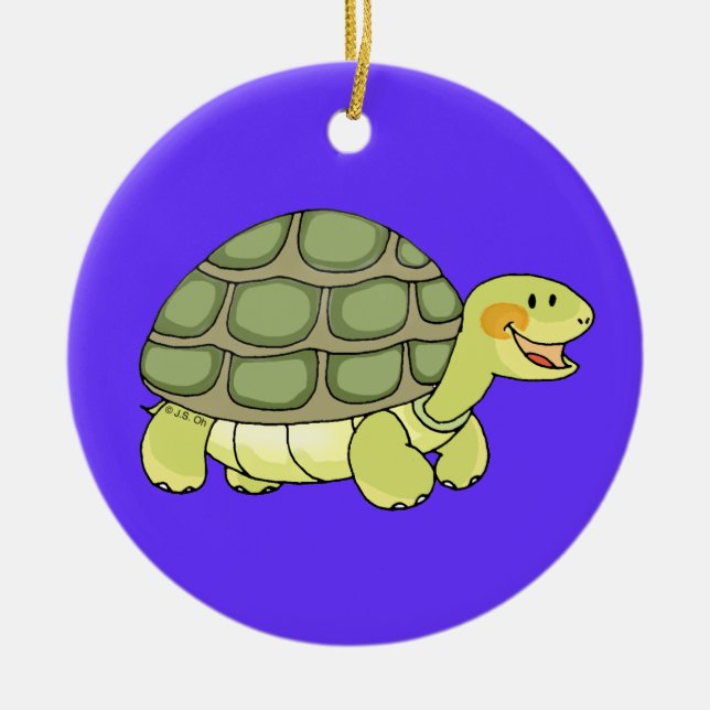 Cute tortoise ceramic tree decoration (Front)