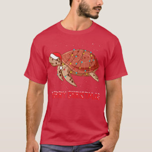Cute tortoise Christmas Tree Lights T-Shirt