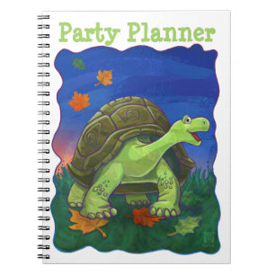Cute Tortoise Party Planner Notebook