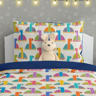 Cute Tortoise Pattern on Cream Pillowcase