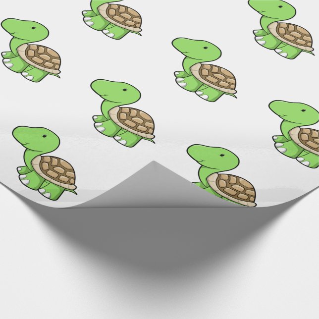 Cute Tortoise Wrapping Paper (Corner)