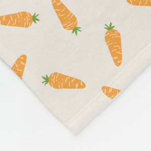Cute tossed carrots fleece blanket