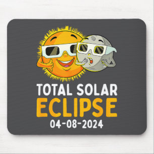 Cute Total Solar Eclipse April 8 Mouse Mat