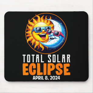 Cute Total Solar Eclipse April 8 Mouse Mat