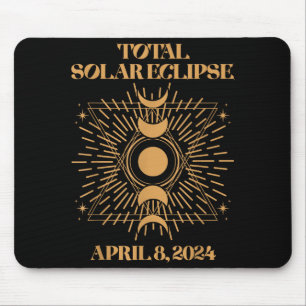Cute Total Solar Eclipse April 8 Mouse Mat