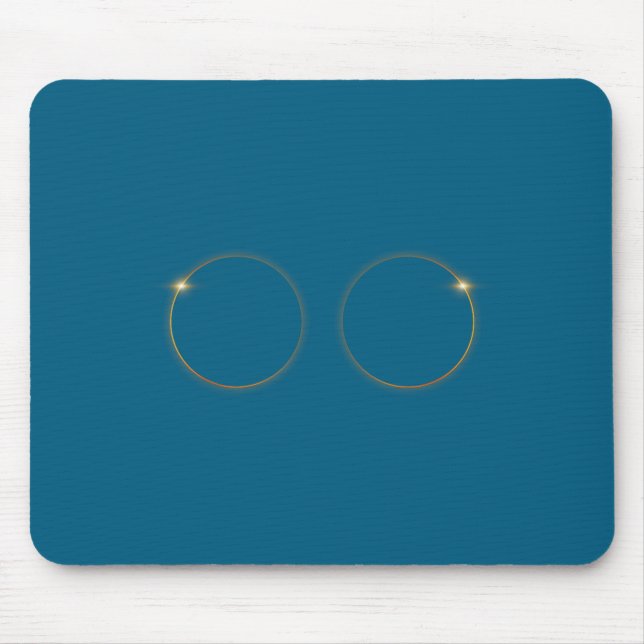 Cute Total Solar Eclipse Totality April Mouse Mat (Front)