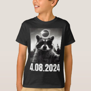 Cute Total Solar Eclipse Usa Raccoon T-Shirt