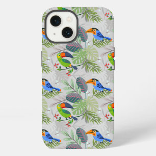 Cute Toucan bird, Everybirdy Pattern, Watercolors iPhone 13 Case