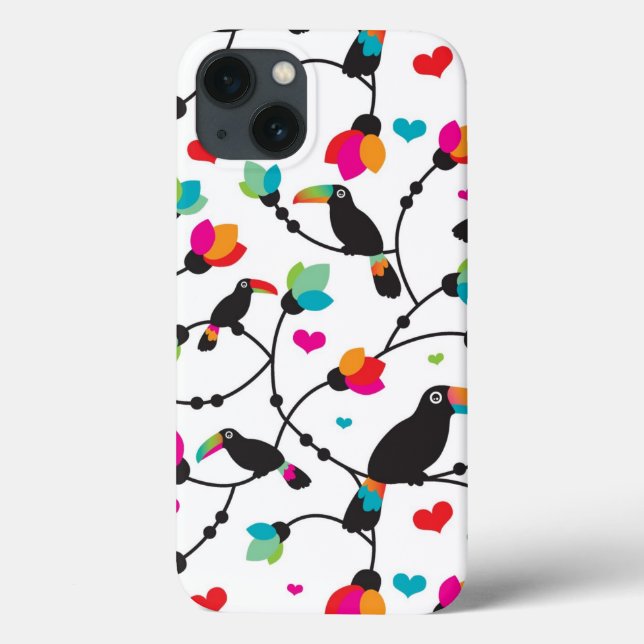 cute toucan bird tropical illustration Case-Mate iPhone case (Back)