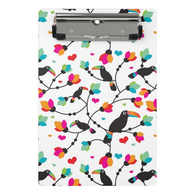 cute toucan bird tropical illustration mini clipboard (Front)