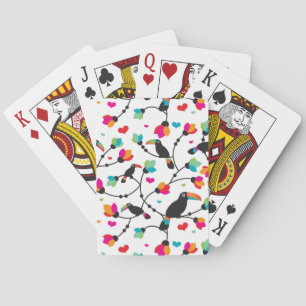 cute toucan bird tropical illustration playing cards