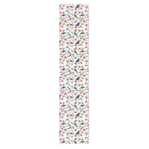cute toucan bird tropical illustration short table runner