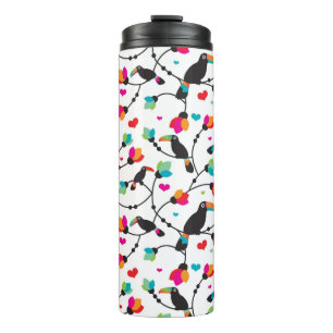 cute toucan bird tropical illustration thermal tumbler