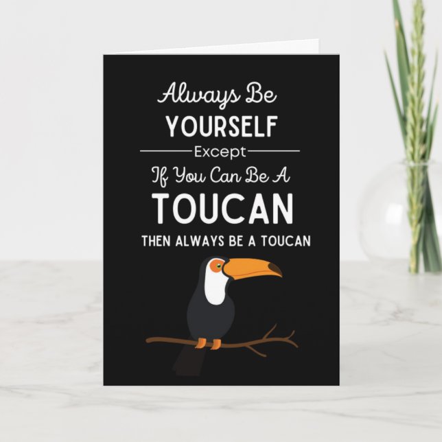 Cute Toucan Cards Bird Funny Animal Tropical (Front)