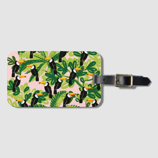 Cute Toucan Luggage Tag (Front Horizontal)