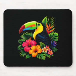 Cute Toucan Trocal Bird Summer Floral Vacation Mouse Mat