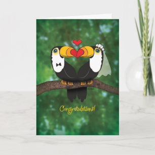 Cute Toucan Wedding Congratulations Card