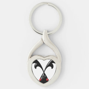 Cute Tough Bunny Boxer Rabbit Key Ring