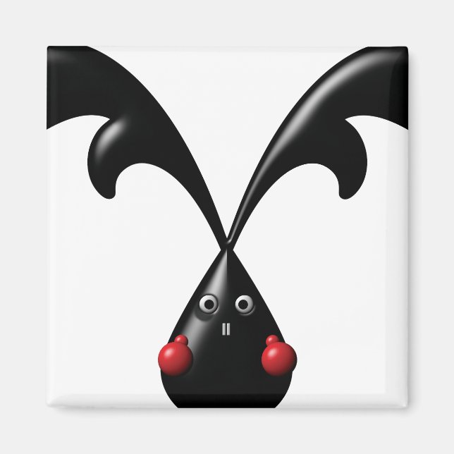 Cute Tough Bunny Boxer Rabbit Magnet (Front)