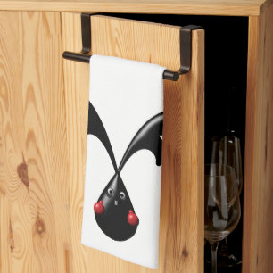 Cute Tough Bunny Boxer Rabbit Tea Towel