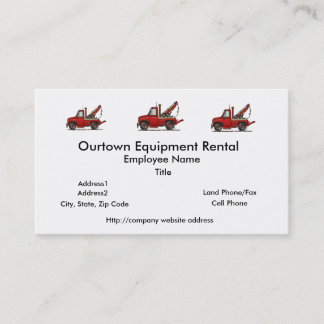 Cute Tow Truck Wrecker Business Card