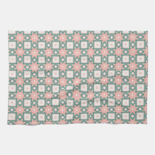 Cute towel with stars and squares 