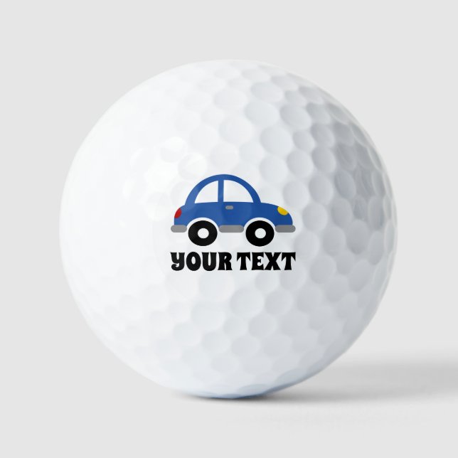 Cute toy car golf ball for kid's mini golf game (Front)