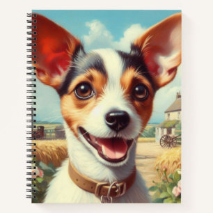 Cute Toy Fox Terrier Painting Notebook