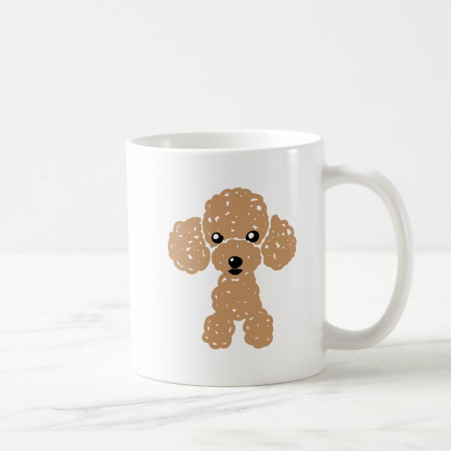 cute toy poodle coffee mug (Right)