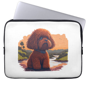 Cute Toy Poodle  Laptop Sleeve