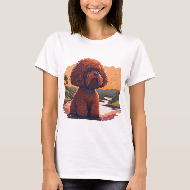Cute Toy Poodle  T-Shirt (Front)