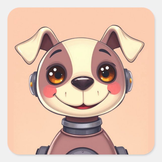 Cute Toy Robot Dog Sticker (Front)