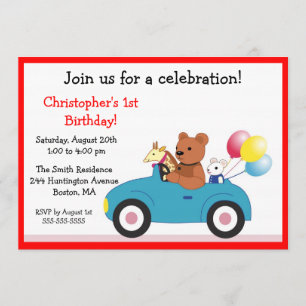 Cute Toys Kid's Birthday Invitations
