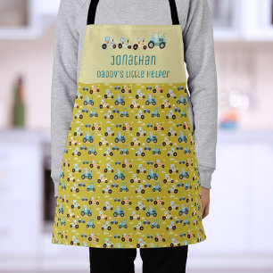 Cute Tractor pattern toddler kids Apron