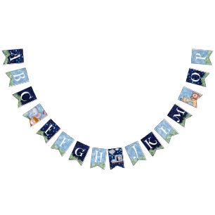 Cute train engine theme bunting