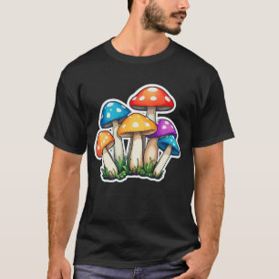 Cute Transparent Mushroom Illustration T-Shirt