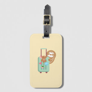 Cute Travel Sloth Luggage Tag