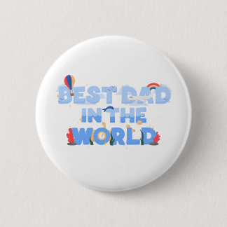 Cute Travel Theme Father 6 Cm Round Badge