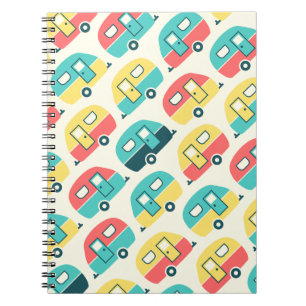 Cute Travel Trailer Pattern Notebook